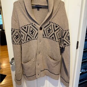 Patagonia Men's Tan and Black Cardigan